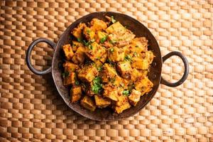 Indian style Suran sabzi or Jimikand sabji also known as Elephant Foot Yam or Ole stir fried recipe photo