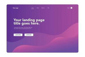 Abstract Gradient Landing Page 1 vector