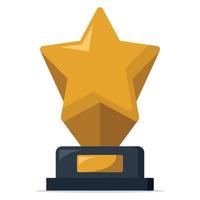 Golden Star Trophy vector