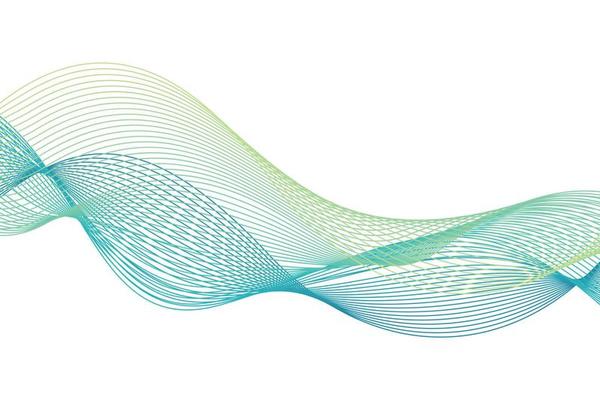 Wave Abstract Lines Green Turquoise Background