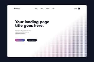 Dotted Corner Landing Page vector