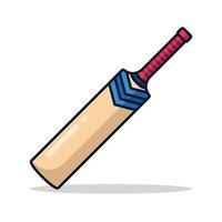estilo de dibujos animados de bate de cricket vector