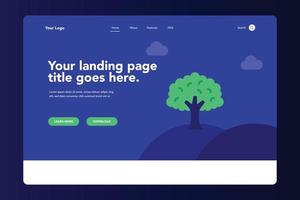 Tree Gowth Landing Page vector