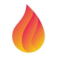 Red Flame Gradient Logo 3 vector