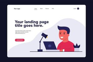 Graphic Designer Landing Page vector