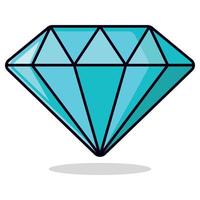 contorno de color diamante vector