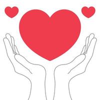 Hands Supporting Heart 1 vector