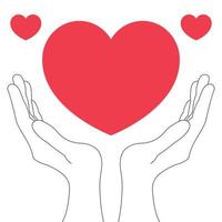 Hands Supporting Heart 1 vector