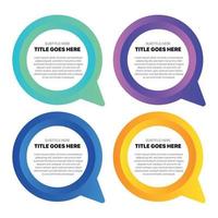 Infographic Message Banners 3 vector