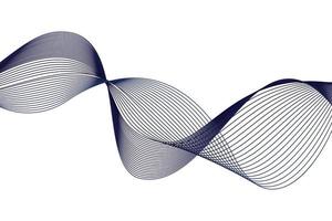 Wave Abstract Lines Navy Background vector