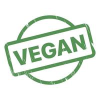 Grunge Vegan Seal Stamp Rubber Look Rectangular vector