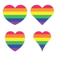 Rainbow Pride Hearts vector
