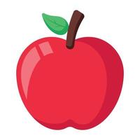 Apple Fruit Flat Style vector