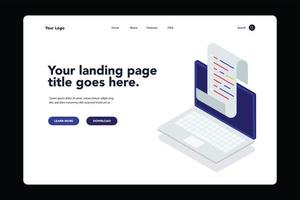 Scripting Landing Page vector