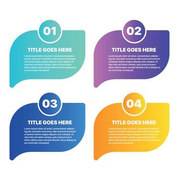 Infographic Message Banners 4 vector
