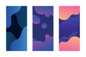 Mobile Abstract Gradient Backgrounds 1 vector