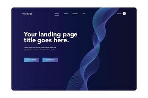 Abstract Gradient Landing Page vector