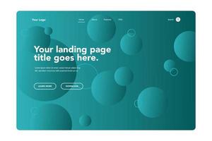 Bubble Shapes Landing Page 2 vector