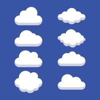 White Clouds On Blue Background vector