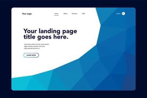 Low Poly Landing Page vector