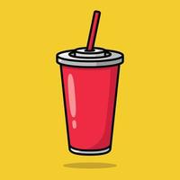 Fast Food Drink Outlined vector