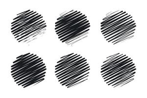 Scribble Round Brushes vector