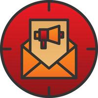 Email Direct Marketing Vector Icon Design