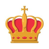 corona de reina roja dorada vector