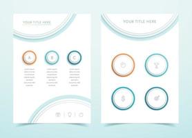 Vector Business Colorful 3d Page Template Infographic