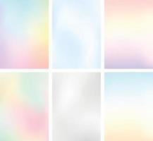 Abstract Blur Light Gradient Background Set A4 Portrait vector