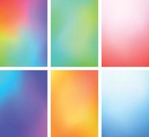 Abstract Blur Color Gradient Background Set A4 Portrait vector