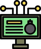 Cyber Bomb Vector Icon Design