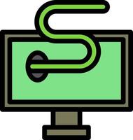 Computer Worm Vector Icon Design