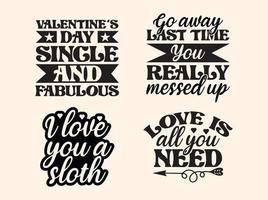 Valentine svg design set vector