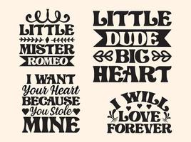 Valentine svg design set vector