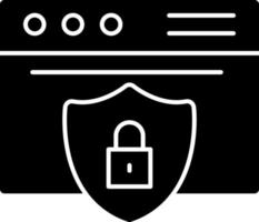 diseño de icono de vector de seguridad de sitio web