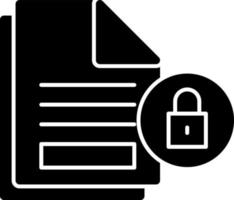 Document Locked Vector Icon Design