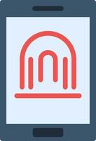 Mobile Fingerprint Vector Icon Design
