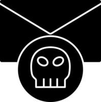 diseño de icono de vector de correo electrónico pirateado