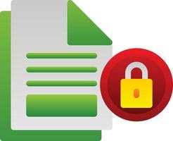 Document Locked Vector Icon Design