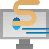 Computer Worm Vector Icon Design