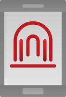 Mobile Fingerprint Vector Icon Design