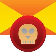 diseño de icono de vector de correo electrónico pirateado