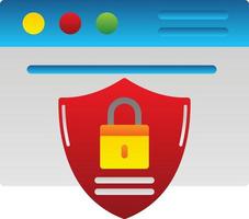 diseño de icono de vector de seguridad de sitio web