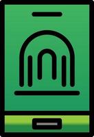 Mobile Fingerprint Vector Icon Design