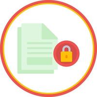 Document Locked Vector Icon Design