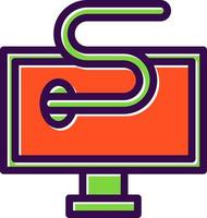 diseño de icono de vector de gusano de computadora