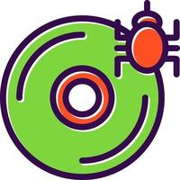 diseño de icono de vector de virus de cd