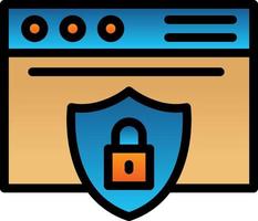 Website Security Vector Icon Design