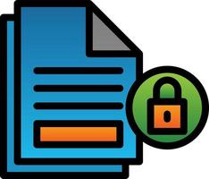 Document Locked Vector Icon Design